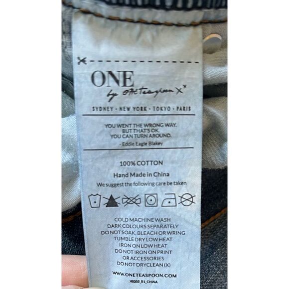 One Teaspoon Awesome Baggies Low Waist Medium Rise Relaxed Leg Tapered Cuffed - Picture 11 of 15